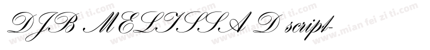 DJB MELISSA D script字体转换